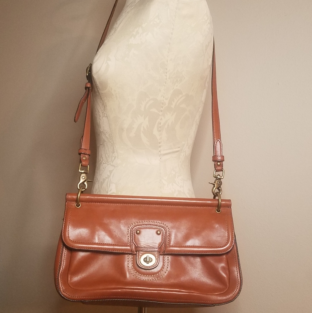 Coach Tan Leather Crossbody Bag